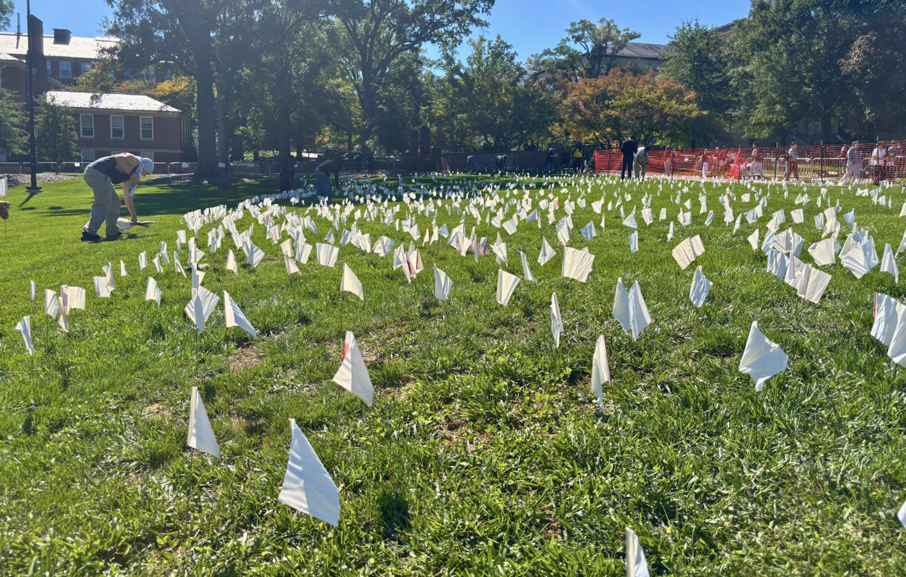 Three years into Israel’s genocide on Gaza, UMD SJP hosts teach-ins, remembrances on McKeldin&nbsp;Mall